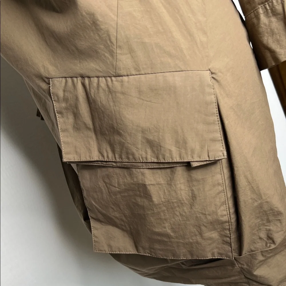 ALLSAINTS  Kika Brown Asymmetrical Shirt Dress - Picture 7 of 9